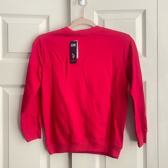 NWT U.S. Polo ASSN big kid Long Sleeve Dark Red USPA sweatshirt. #0170 - Picture 4 of 6